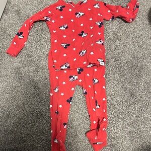 Red Mickey Mouse Kids 2 Piece Pajamas Set